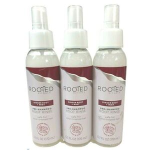ROOTED RITUALS Pre-Shampoo Root Rinse Ginger Root + Mint  5.7oz bottles 3 pack